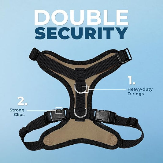 Voyager Step-in Pet Harness - All Weather Mesh, Adjustable Step in Harness for Cats and Dogs by Best Pet Supplies - Army/Black Trim, M