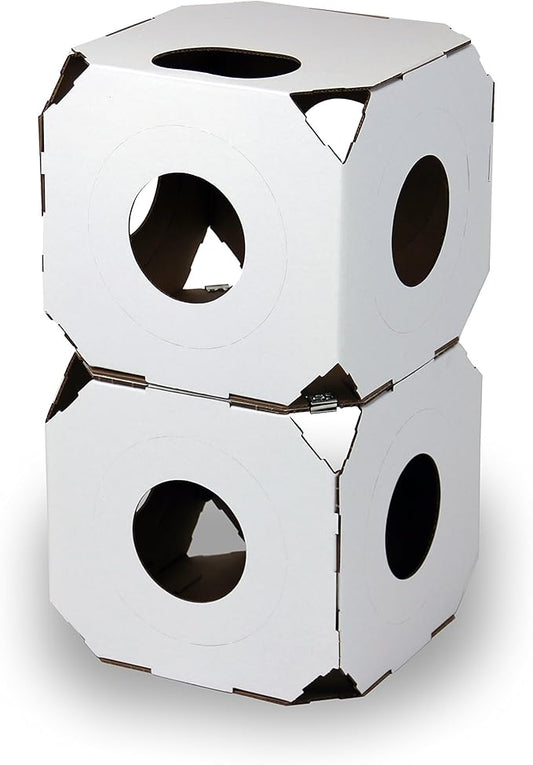 Durable, Modular Cat House Cubes/Cat Condos, Made in USA (2pack, White)