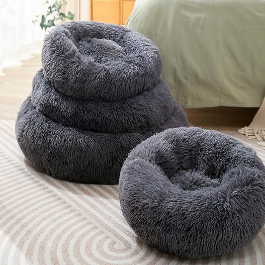 Donut Dog Bed Large Cat Bed Pet Bed Cat Donut Large Ferret Cave Pet Sofa Pet Pillow Dog Cave Bed Dog Beds Large Sized Dog Rabbit Pillow for 30KG Pet