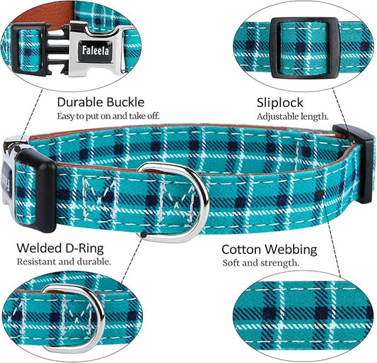 Faleela Soft &Comfy Bowtie Dog Collar,Detachable and Adjustable Bow Tie Collar,for Small Medium Large Pet (Medium (Pack of 1), Green)
