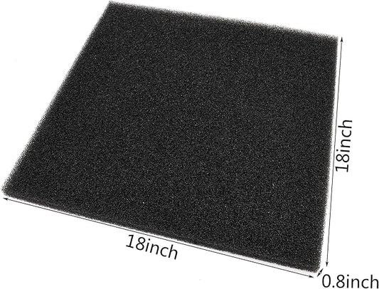 Aquarium Filter Bio Sponge Pad, Foam Sponges Filter Media, Cut fit it Filter Accessories for Fish Tanks and Ponds (18"x18"x0.8" (20PPI) 1 Pack)