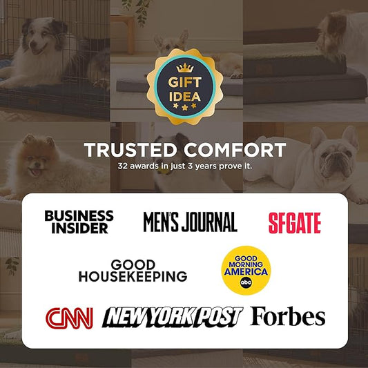 Bedsure Cooling Dog Bed for Small Dogs - Comfy Flat Puppy Beds with Removable Washable Cover, Orthopedic Egg Crate Foam Pet Mat, Suitable for Pet Up to 15 lbs