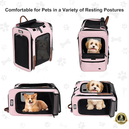 EliteField Deluxe Backpack Pet Carrier (3 Year Warranty, Airline Approved), Travel Soft-Sided Carrier Bag for Dogs, Cats & Small Pets