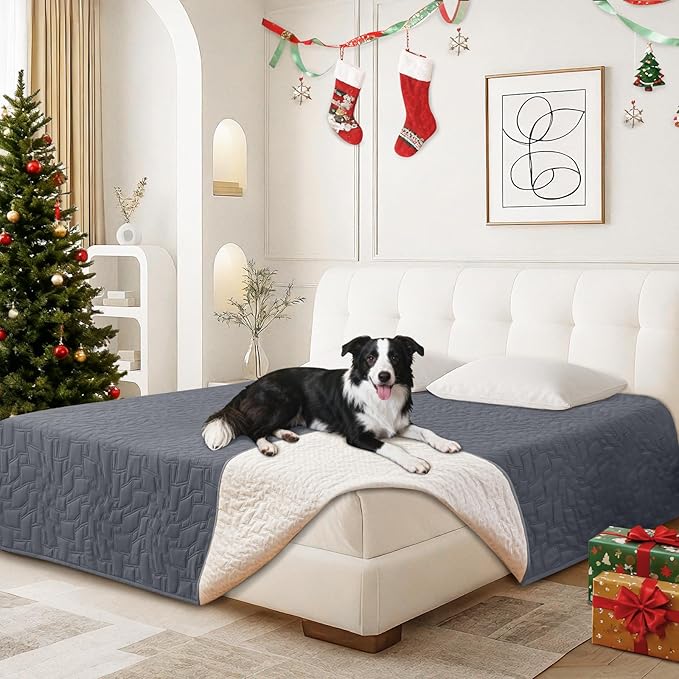 Waterproof Couch Covers for Pets, Waterproof Dog Bed Cover, Anti-Slip Soft Dog Blankets, Couch Cover for Dogs Washable, Pet Blanket for Puppy Large Dogs Cat (30x70 Inch, Dark Grey)