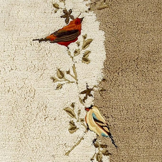 Avanti Linens - Bath Mat, Soft & Absorbent Cotton Rug, Nature Inspired Bathroom Decor (Gilded Birds Collection, 24" x 60")