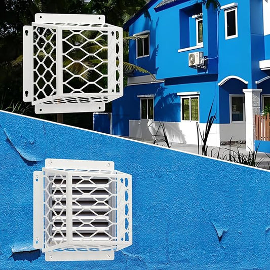 Dryer Vent Bird Guard, Dryer Vent Cover Guard for Most 3" to 4" Bathroom Exhaust Fan Ventilation Cover, Outside Universal Steel Ventilation Bird Cage for Exhaust Fan Cover, 7"Lx7"Wx5"H