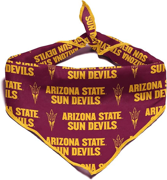 Arizona State Sun Devils Officially Licensed Bandana for Dogs and Cats | Fits Pets Great Gift Idea | Easy-to-Tie (Large, 28")
