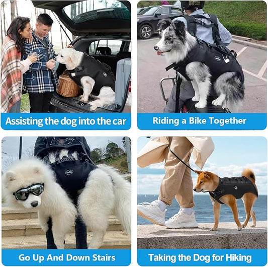 Dog Backpack Carrier for Medium Dogs Emergency Backpack, Old, Disabled, Joint Injuries, Arthritis, Rehabilitation Carrier Nail Trimming, Senior Dogs Up and Down Stairs, Cars(66-88LBS)