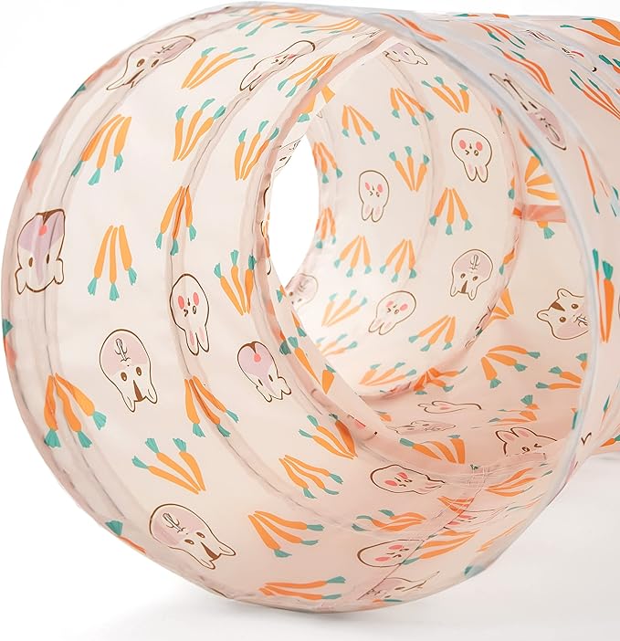 Tempcore Pet Tunnel Tube Toys 3 Way Collapsible, Cat Tunnels for Indoor Cats,Kitty Bored Pet Toys Peek Hole Toy Ball, Puppy, Kitty, Kitten, Rabbit