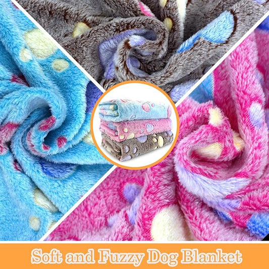 Dog Blankets for Medium Large Dogs Washable, 3 Pack Pet Blanket Washable 41" x 31", Fuzzy Soft Puppy Throw Cover for Kennel Crate Bed