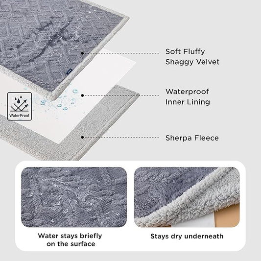 Bedsure Waterproof Dog Blanket for Large Dogs - Pet Blanket for Bed Couch Protector Washable, Jacquard Coral Fleece Cat Throw Blanket, Soft Plush Reversible Furniture Protection, 60x80, Pale Oak