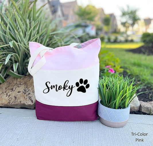 Custom Dog Tote Bag Personalized Dog Mom Gift Dog Toys Totes Pet Gift Custom Pet Bag Gift For Dog Mom Dog Lover Bag