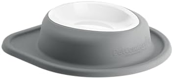 WeatherTech Single Low Pet Feeding System w/Plastic Dog/Cat Bowls - 32 oz (4 Cups) Dark Grey (PSL3203DG)