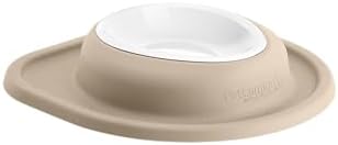 WeatherTech Single Low Pet Feeding System w/Plastic Dog/Cat Bowls - 16 oz (2 Cups) Tan (PSL1602TN)