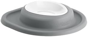 WeatherTech Single Low Pet Feeding System w/Plastic Dog/Cat Bowls - 8 oz (1 Cup) Dark Grey (PSL0801DG)