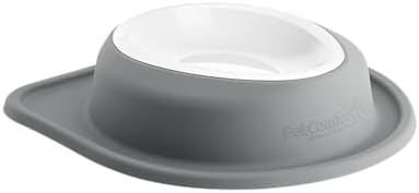WeatherTech Single Low Pet Feeding System w/Plastic Dog/Cat Bowls - 64 oz (8 Cups) Dark Grey (PSL6403DG)