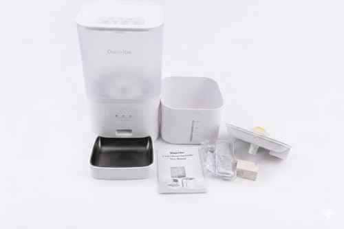 Smart Pet 2 in 1 Feeder and Fountain Water, WiFi App Control Automatic (White)