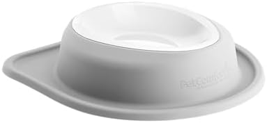 WeatherTech Single Low Pet Feeding System w/Plastic Dog/Cat Bowls - 64 oz (8 Cups) Light Grey (PSL6403LG)