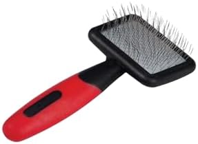 Ryan's Pet Supplies Paw Brothers Mini Pin Tiny Flat Slicker Brush for Dogs, Professional Grade, Stainless Steel Pins, Flexible Head, Comfort Grip, Mini Size, 4.75" x 2.25" x 1.5" by ryanspetsupplies
