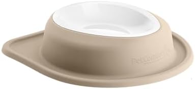 WeatherTech Single Low Pet Feeding System w/Plastic Dog/Cat Bowls - 64 oz (8 Cups) Tan (PSL6403TN)
