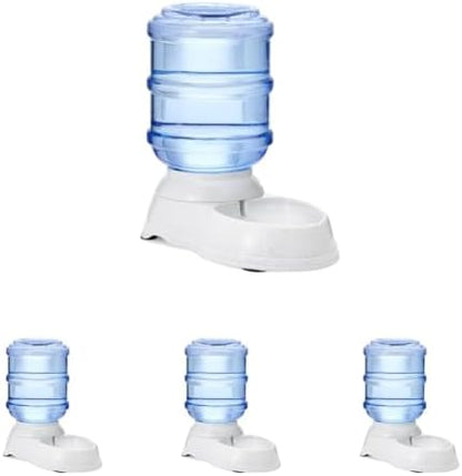Amazon Basics Gravity Pet Water Dispenser for Cat and Dog, Easy to Clean, 135.3fl.oz Capacity, Small (Pack of 4)
