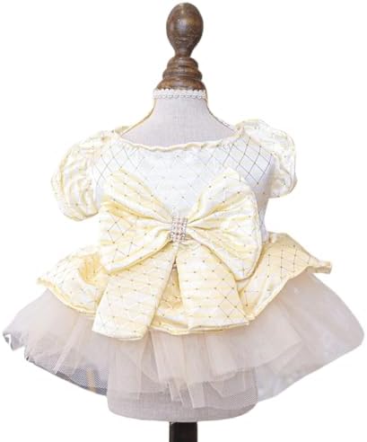 Fashion Sweet Puppy Dog Blingbling Princess Skirt Pet Dog Lace Cake Camisole Tutu Dress G-White-2 S by MaruPetyourkidsfriends