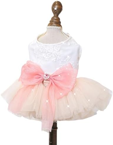 Fashion Sweet Puppy Dog Blingbling Princess Skirt Pet Dog Lace Cake Camisole Tutu Dress E-Pink XL by MaruPetyourkidsfriends