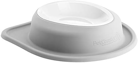 WeatherTech Single Low Pet Feeding System w/Plastic Dog/Cat Bowls - 64 oz (8 Cups) Light Grey (PSL6403LG)