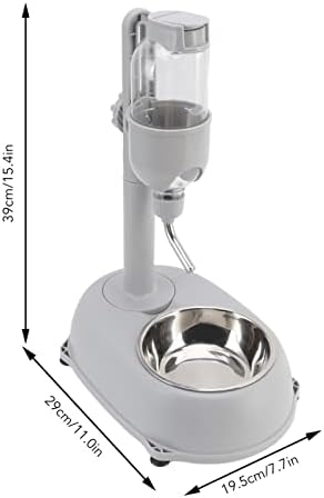 Pet Standing Water, 500ml Multifunctional Detachable Water Dispenser with Dispenser Bowl Height Adjustable Automatic Feeder