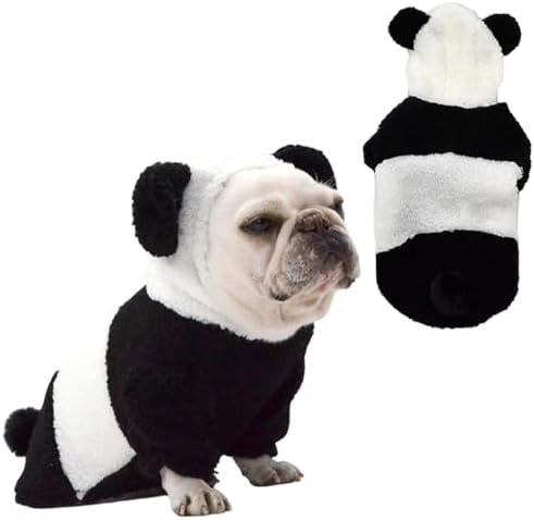 Adorable Plush Panda Pet Costume - Soft & Warm with Removable Pom-Pom Tail – Perfect for Easter, Halloween, and Everyday Wear by Lamiaraga