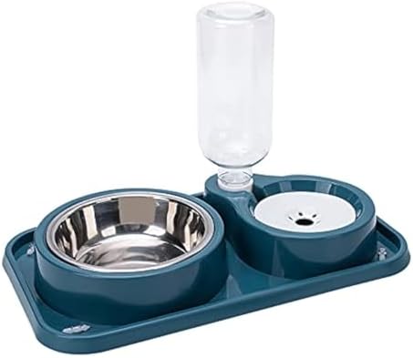 Love Dream Double Dog Cat Bowls, Anti-Slip Pet Food and Water Bowl Set