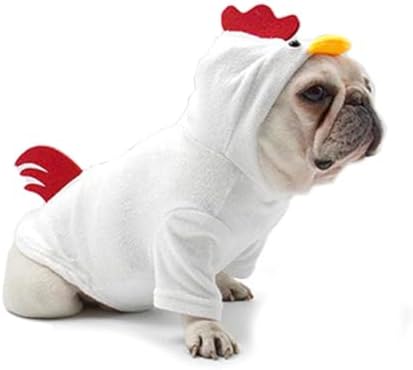 Rooster Pet Costume for French Bulldog, Funny Rooster Outfit, Dog & Cat Party Clothes, Halloween Cosplay (S) - Image 2