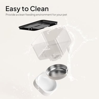 VOLUAS Automatic Cat Feeder, 4L Timed Dry Food Dispenser for Cats & Dogs