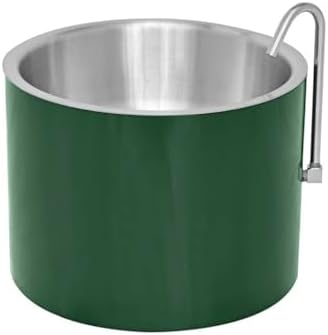 Smart Dog Water Bowl for Outside - Connects to Garden Hose - WiFi App Controlled Timer for Automatic Water Flow - Stainless Steel Outdoor Pet Water Bowl - Large Capacity (Green)