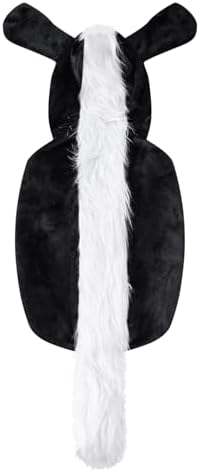 Halloween Dog Skunk Costume Funny Cute Halloween Clothes for Pet Dogs (Black, XL) - Image 2