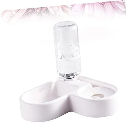 VANZACK Automatic Water Feeding Bowl Pet Water Feeder and Food Feeder for Cats and Dogs Smooth Plastic Drinking Tool 8.26 X 8.26 X 8.18 in Home Decor