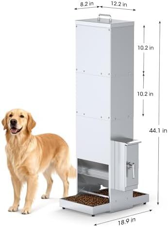 ChiPak Capacity Expansion Kits for 35L Automatic Dog Feeder with Two Trays Upgrade to 50L Large Dog Feeder