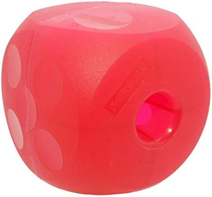 Kruuse Buster Soft Cube – Large, Magenta/Red – Quiet Treat Dispensing Puzzle Toy for Small Dogs – Interactive Slow Feeder for Mental Stimulation & Indoor Enrichment