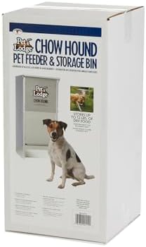 Pet Lodge® Automatic Dog Feeder | Chow Hound Outdoor Pet Feeder | Tough Galvanized Steel | Made in USA (12 Pound)
