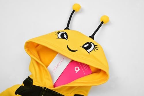 Relibeauty Dog Bee Costume, Cute Cat Bumblebee Outfit with Cap and Wings for Halloween Themed Party, Yellow, L - Image 3