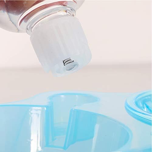 Slow Feeder Bowl, Elevated, Double Transparent for Cats, Small Dogs, Pet Automatic Water Feeder with Water Bottle