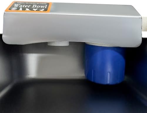 Automatic Water Dispenser for Dogs 1 Gallon/3.8L Stainless Steel Water Bowl Outdoor Dog Drinking Waterer Feeder Auto Fill Pet and Livestock Waterer Feeder Fits GHT 3/4" Faucet Wide Mouth