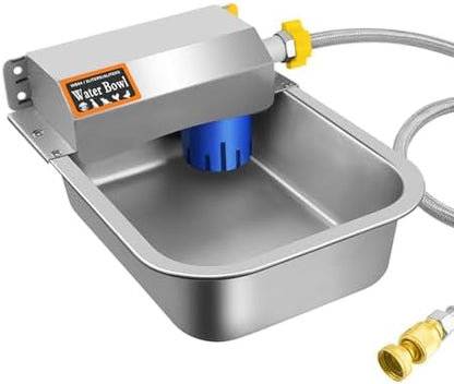 Automatic Water Dispenser for Dog,Heavy Duty Stainless Steel Water Bowl Dispenser,3L Water Feeder for Horse,Dog,Cat and Other Livestock