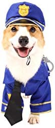 Spooktacular Creations Halloween Dog Pet Police Costume Shirt with Belt, Handcuffs, Walkie Talkie for Halloween Dress-up Party, Role Play, Carnival Cosplay, Holiday Decorations Clothes (Large) - Image 2