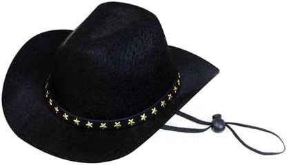 Dog Cowboy Costume, Dog Halloween Costumes Halloween Pet Dogs Cowboy Hat with Bandana Scarf for Small Medium Large Dogs Pets (Black, Large) - Image 7