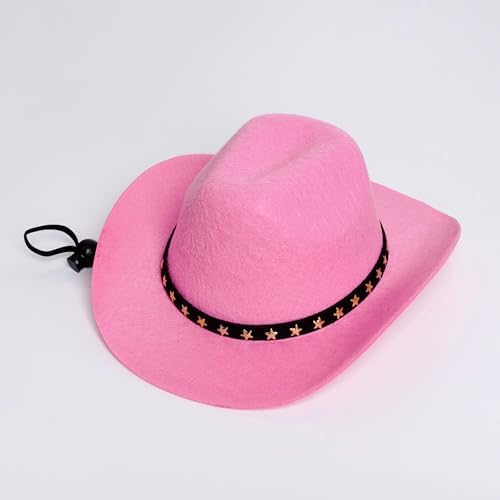 choyaxo Halloween Costumes for Dogs Cat Pet Cowboy Costume Cowboy Hat with Bandana Set for Halloween, Christmas, Holiday, Party, Cosplay (Pink, Large) - Image 2