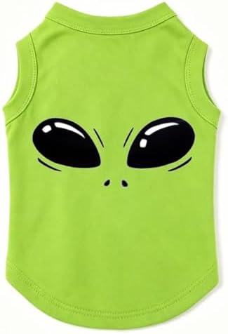 2-Piece Set Small Puppy Halloween Alien Dog Shirt & Bandana, XL - Image 4