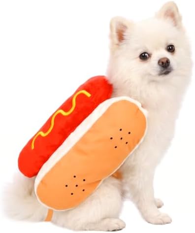 hoyuwak Hot Dog Pet Costume Funny Cute Food Hot Dog Costume - Image 2