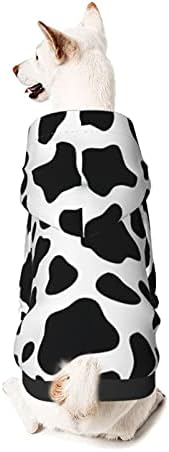 Fashion Pet Dog Cat Hoodies,Cow Print Pet Clothes Puppy Winter Sweatshirt Warm Sweater Coat Jacket XL by ZFYIPOK
