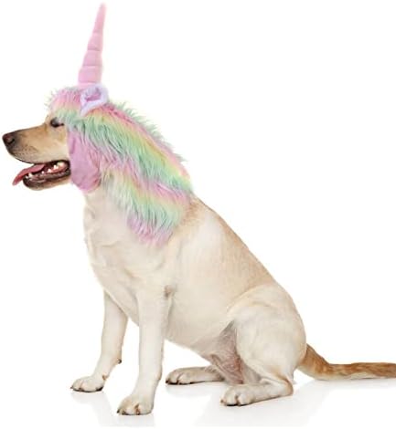 Onmygogo Funny Pet Reindeer Moose Costumes for Dog, Cute Furry Pet Wig for Halloween Christmas, Pet Clothing Accessories - Image 2